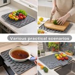 Practical drying mat | Fast drying without puddles | Heat-resistant and non-slip