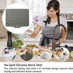 Practical drying mat | Fast drying without puddles | Heat-resistant and non-slip