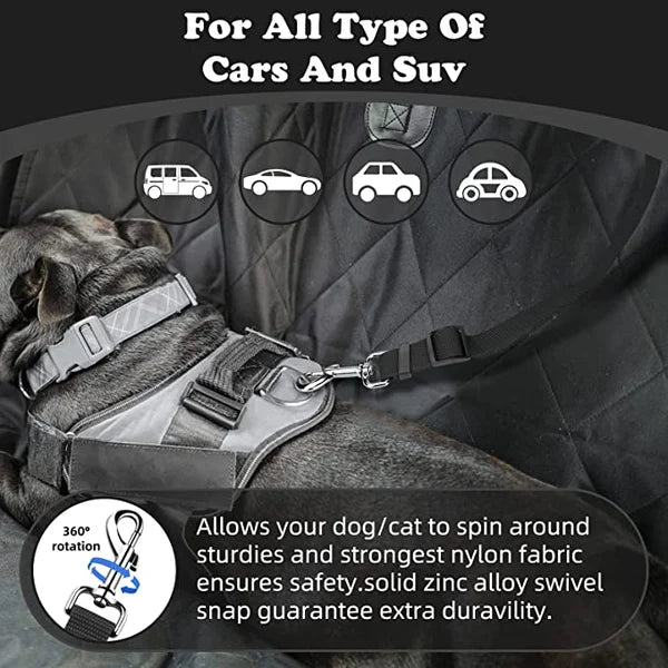 Adjustable car dog leash