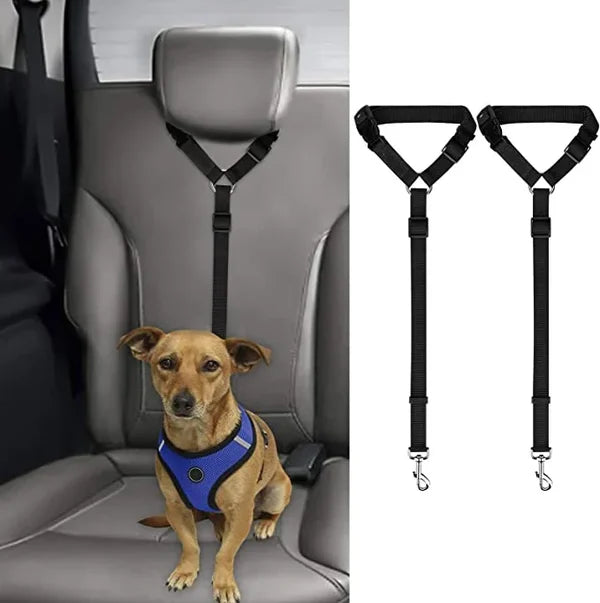 Adjustable car dog leash
