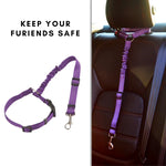 Adjustable car dog leash
