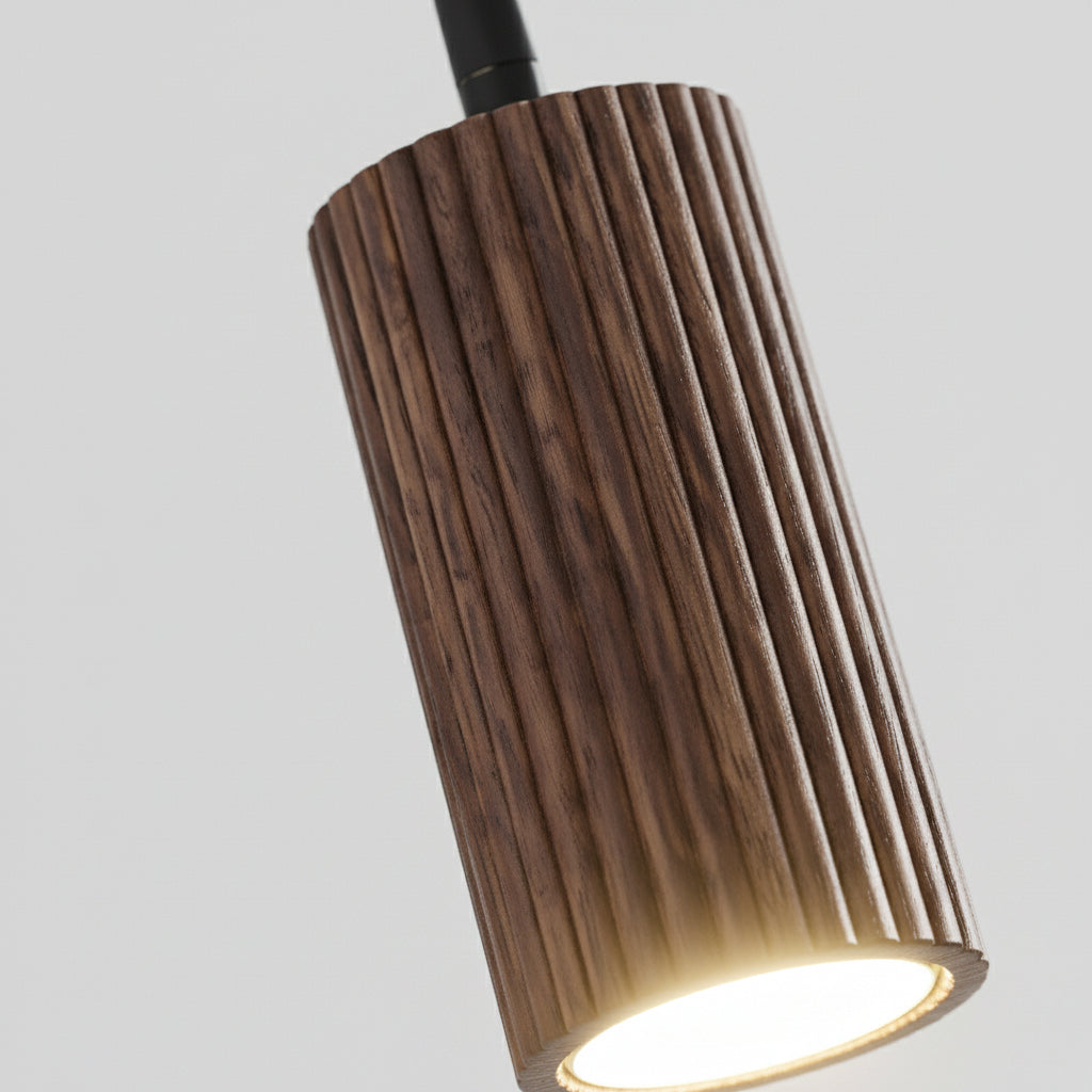 Verstellbare Wandlampe aus Holz – Elegantes Design in Walnuss