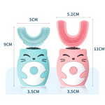 Electric children's toothbrush with U-shaped brush head