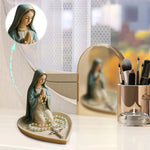 Elegant Rosary Holder with Mary Decor – Spiritual Storage