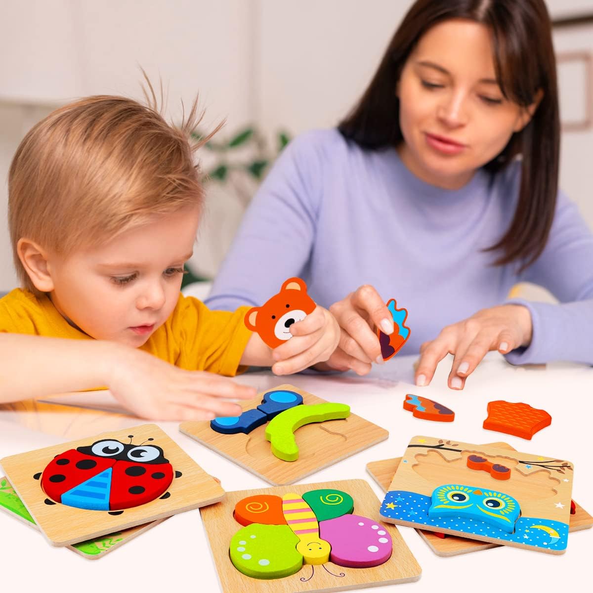 6 Animal Puzzles Set - Fascinating and Educational Puzzles