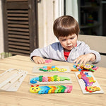 Tierpuzzle - Fördert Erkennung und Fähigkeiten