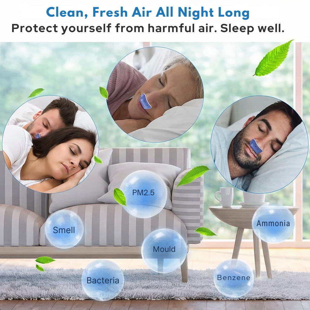 Noiseless Nasal Device Against Snoring | Portable Breathing Aid Without Mask | USB Rechargeable Battery