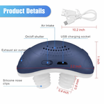 Noiseless Nasal Device Against Snoring | Portable Breathing Aid Without Mask | USB Rechargeable Battery