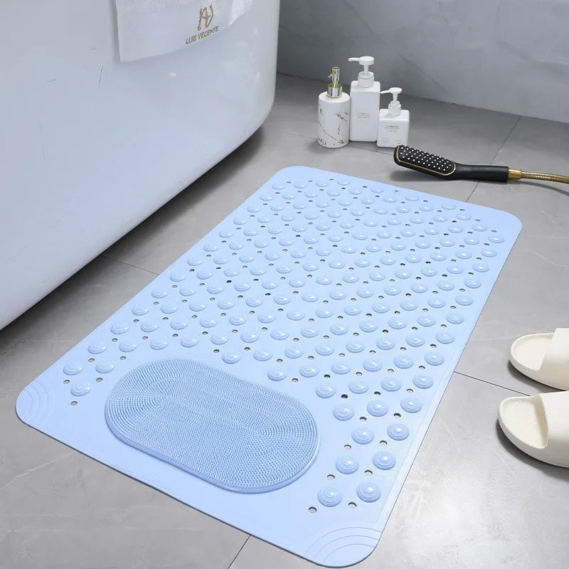 Rutschfeste Duschmatte mit integriertem Fußscrubber