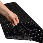 Non-slip shower mat with foot massager