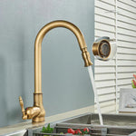 Retro-style Kitchen Faucet | Swivel Spout | Single-Lever Control
