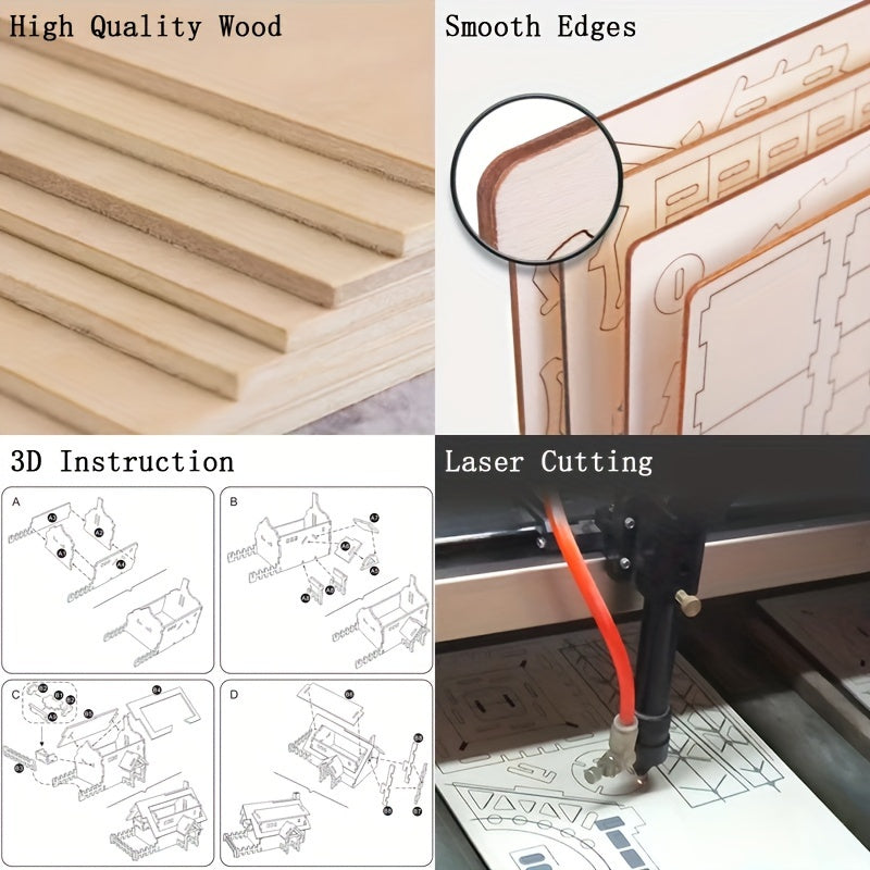 ArtiCraft - 3D Holzpuzzle Camper für Jung und Alt