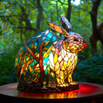 Künstlerische Tischlampe aus Harz im Vintage-Stil – Gemütliches Licht für Schlafzimmer und Wohnzimmer