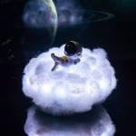 Floating Astronaut Cloud - AstroCloud Lamp