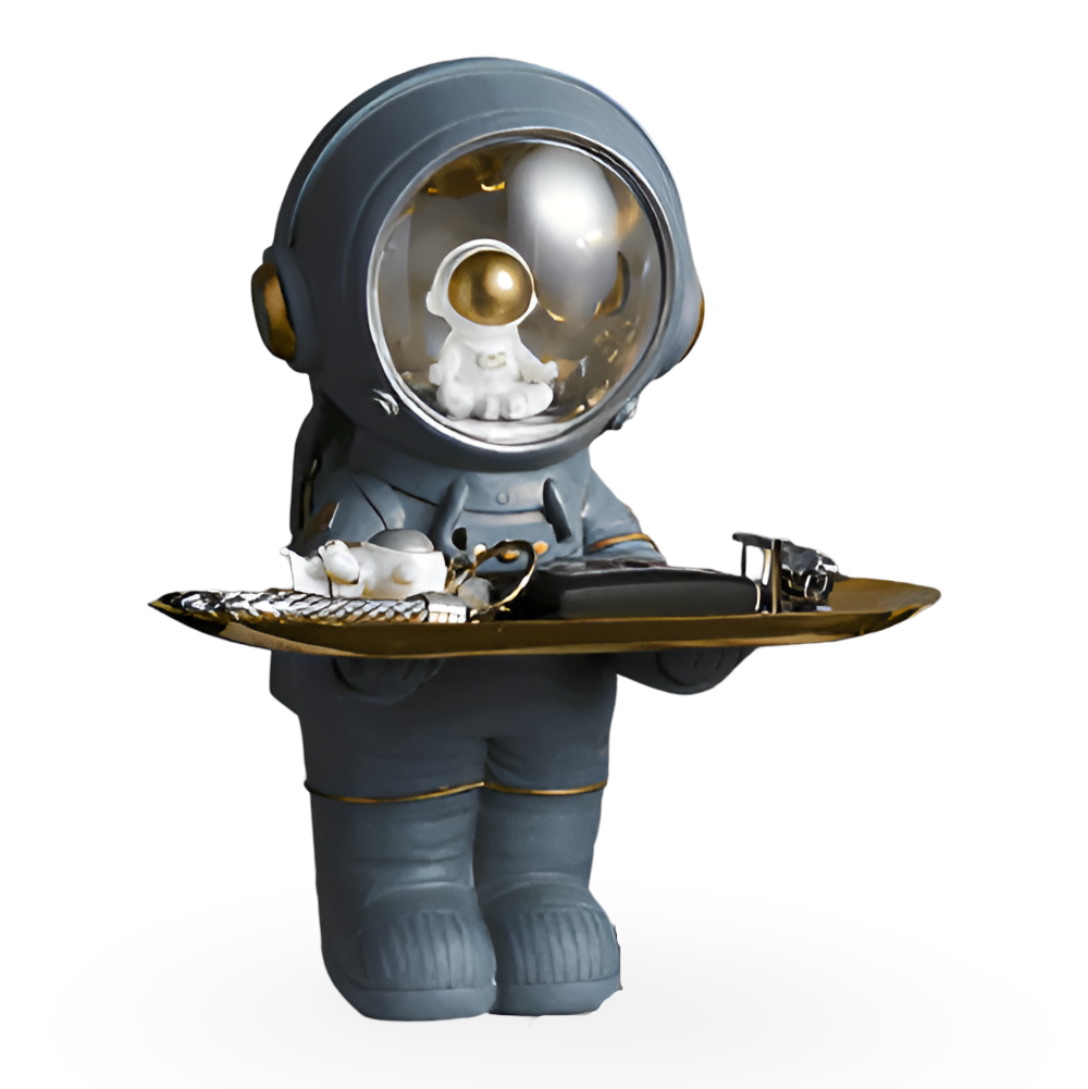 Stilvoller Organizer für Schlüssel und Essentials im Astronauten-Design