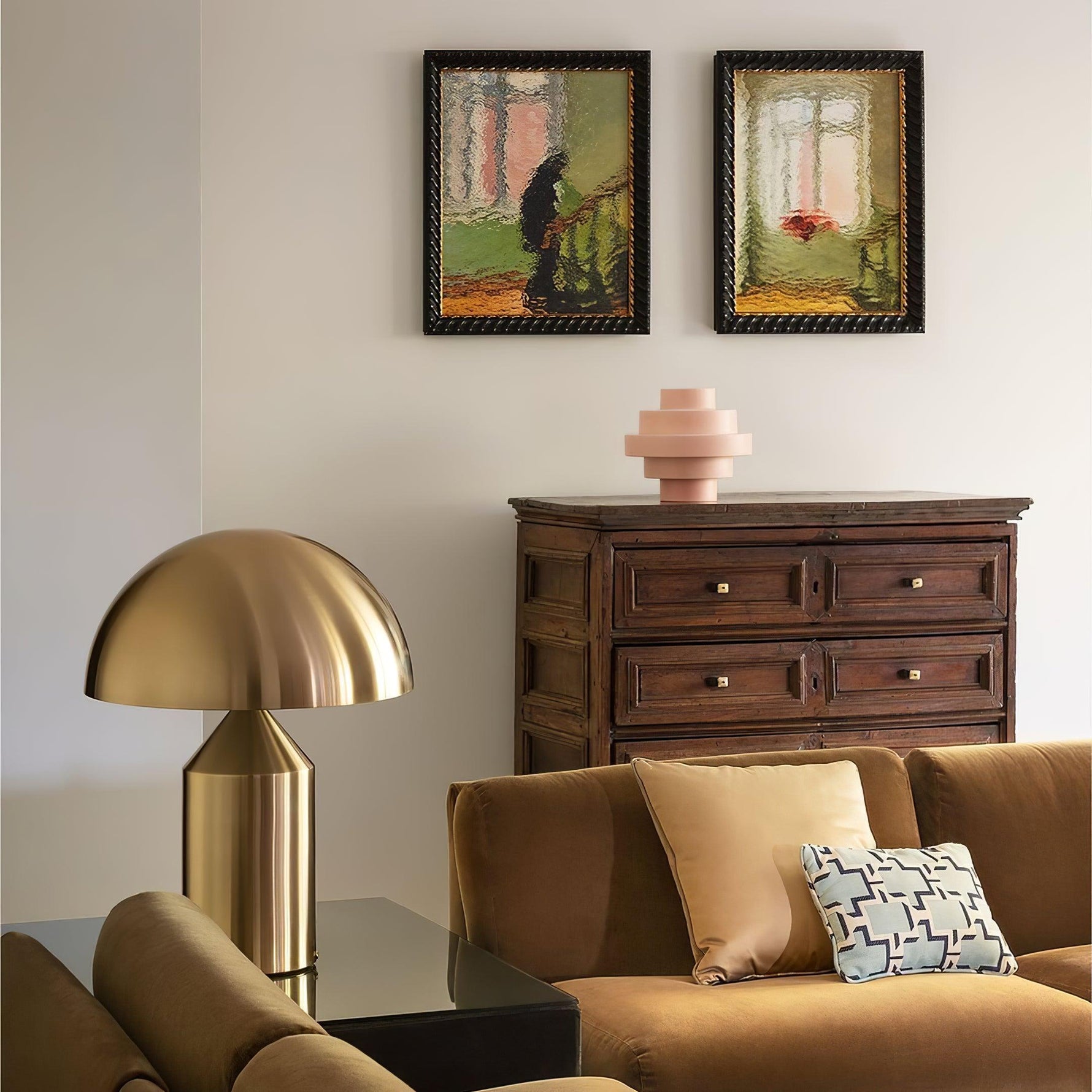Elegant geometric metal table lamp for any home