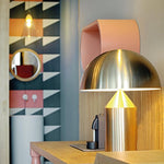 Elegant geometric metal table lamp for any home