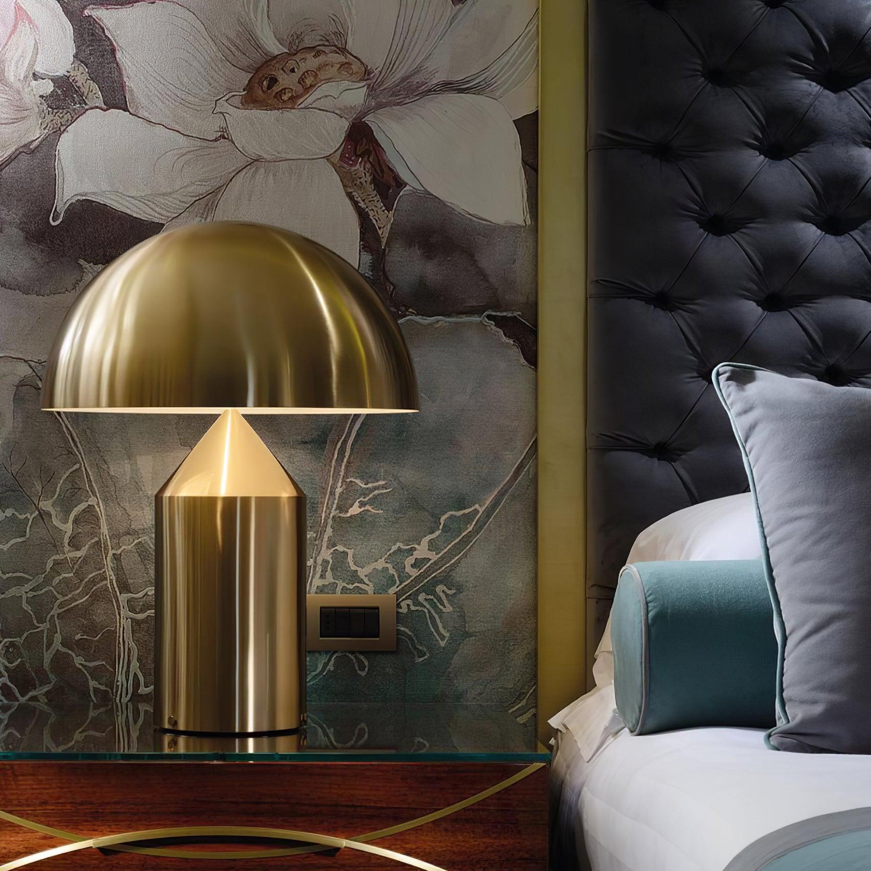 Elegant geometric metal table lamp for any home