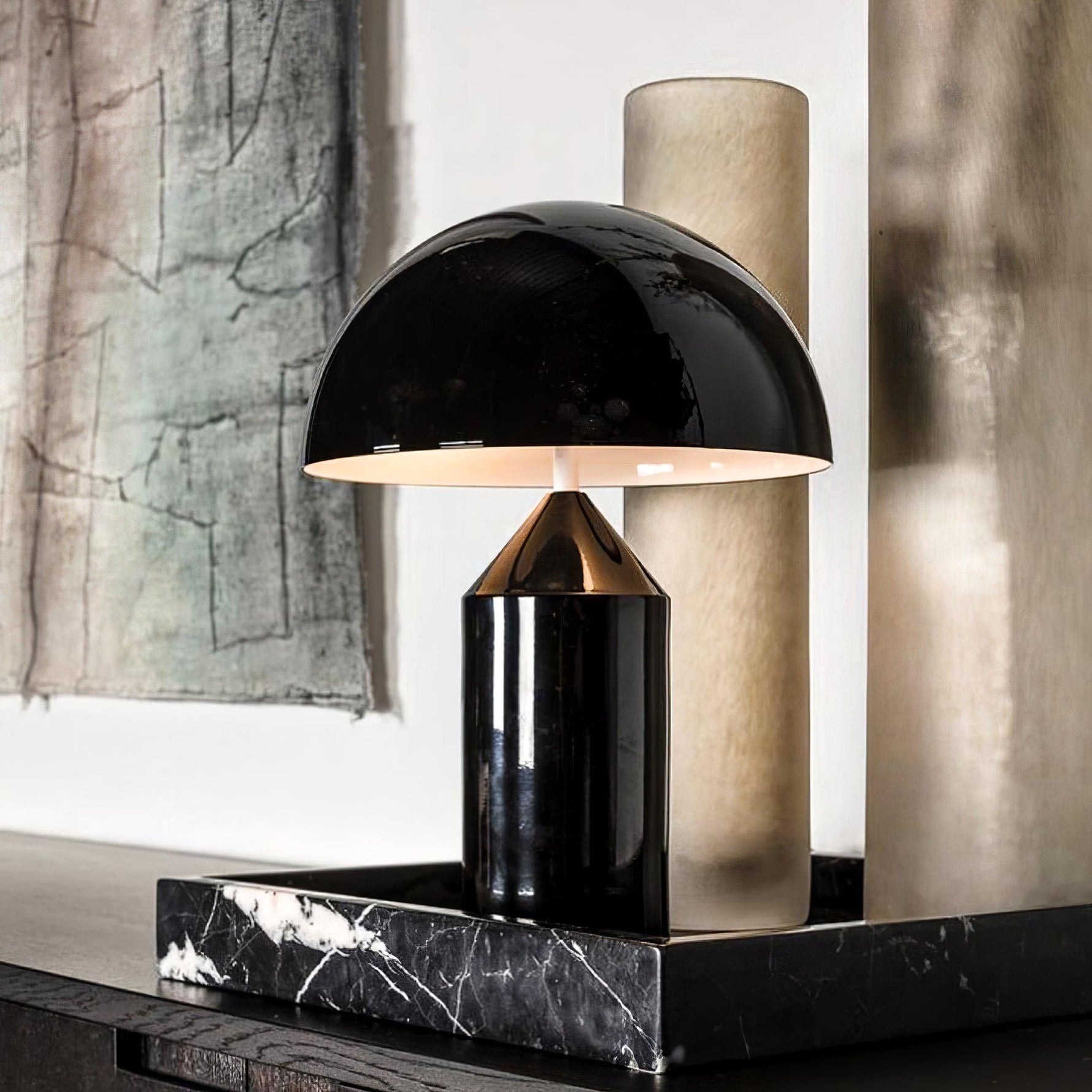 Elegant geometric metal table lamp for any home