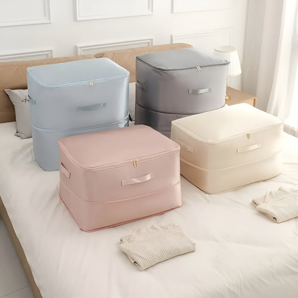 Compact Clothing Storage Box with Space-Saving Function