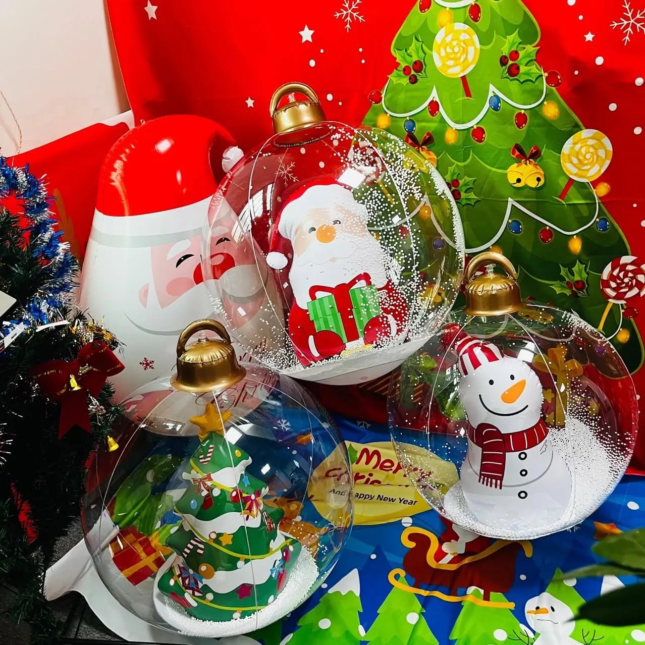 Inflatable Christmas Decoration with Remote Control – Luminous and stress-free