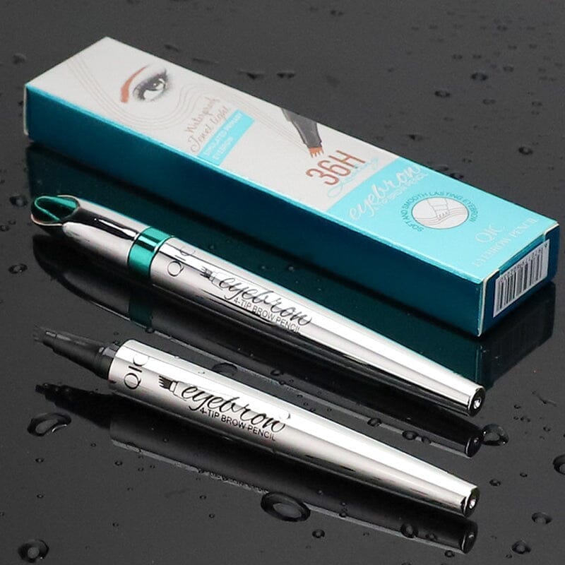 Präzisions Augenbrauenstift | Wasserfest mit 4 Spitzen | Microblading-Effekt