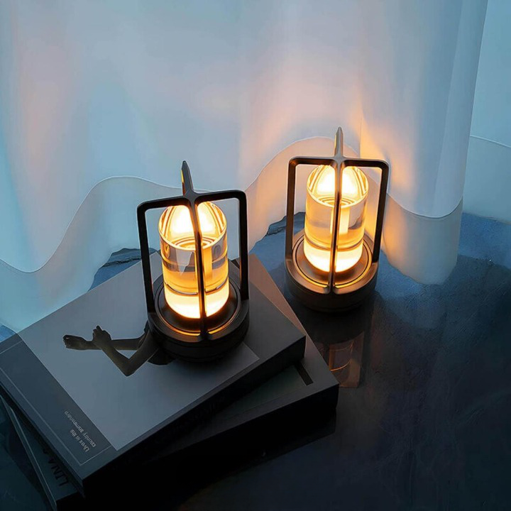Elegante Wireless Tischlampe aus Kristallglas mit Touch-Steuerung