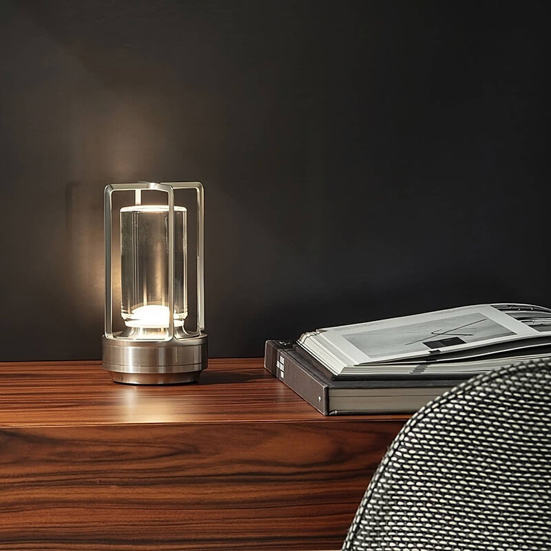 Elegante Wireless Tischlampe aus Kristallglas mit Touch-Steuerung