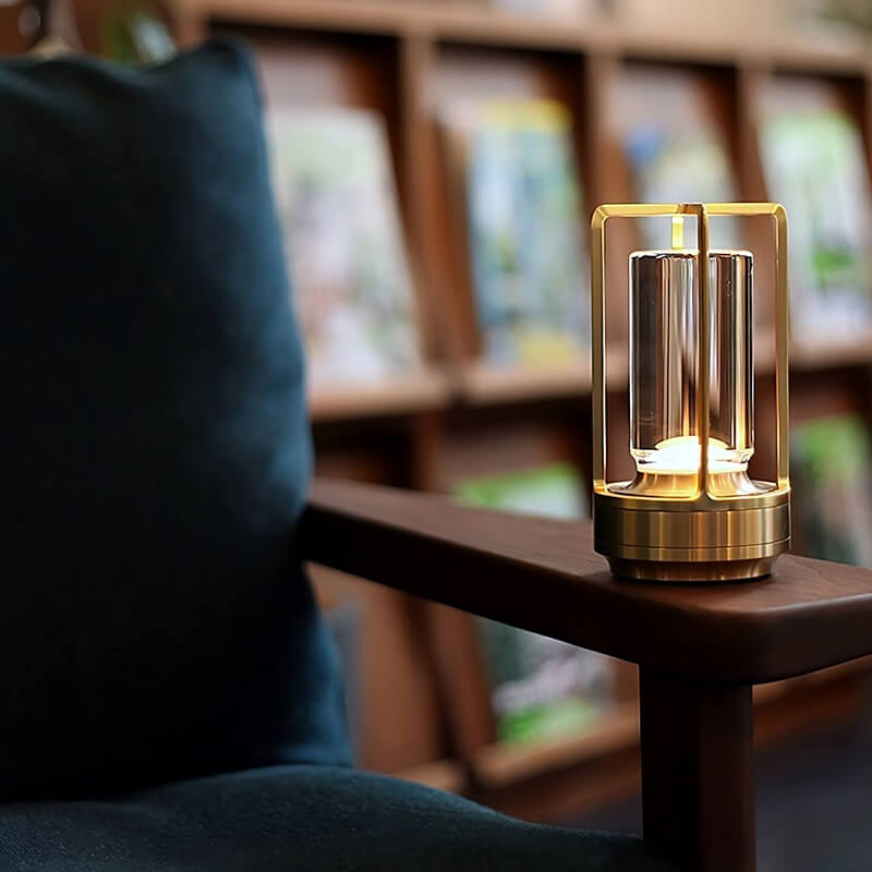 Elegante Wireless Tischlampe aus Kristallglas mit Touch-Steuerung
