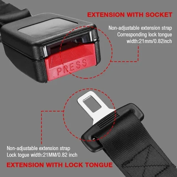 Extension for car seatbelts