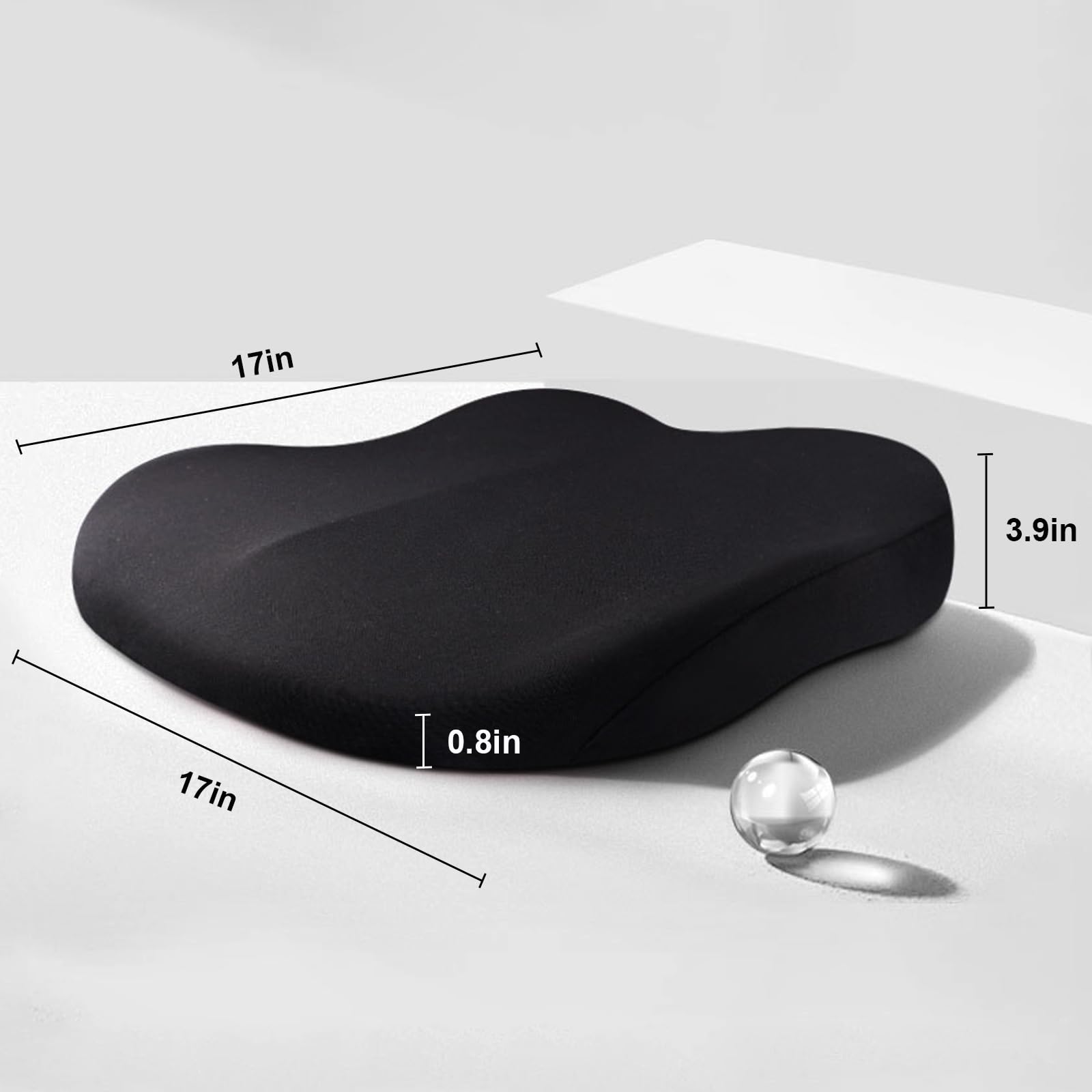 Autositzerhöhung | Ergonomischer Komfort aus Memory-Schaum | Rutschfester Boden