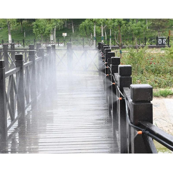 Automatic irrigation system with mist cooling
