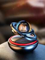 Solar Car Air Freshener – Elegant Rotating Design with Fragrance Stone