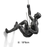 Climbing Figures Wall Decoration – Inspiring Wall Art Made of Resin and Iron