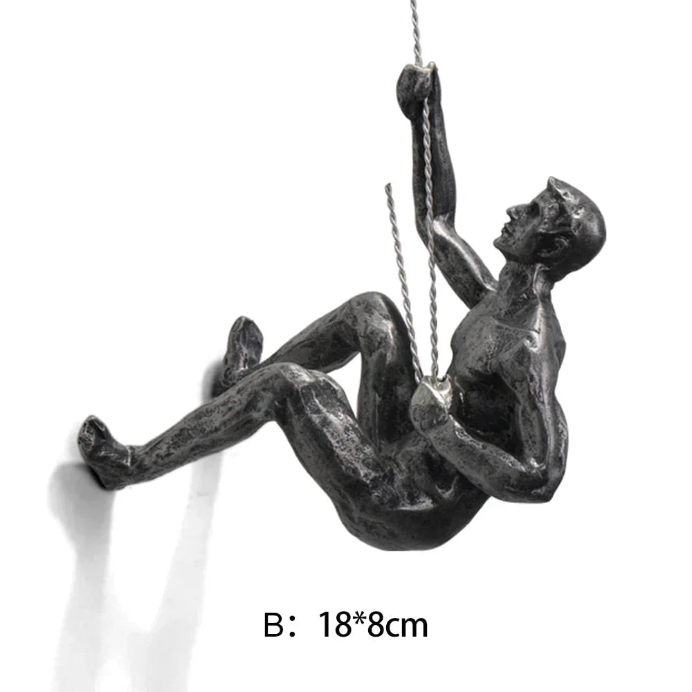 Climbing Figures Wall Decoration – Inspiring Wall Art Made of Resin and Iron