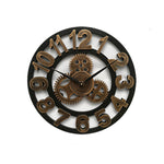 Vintage Wall Clock with Gears – Stylish Design for Your Home