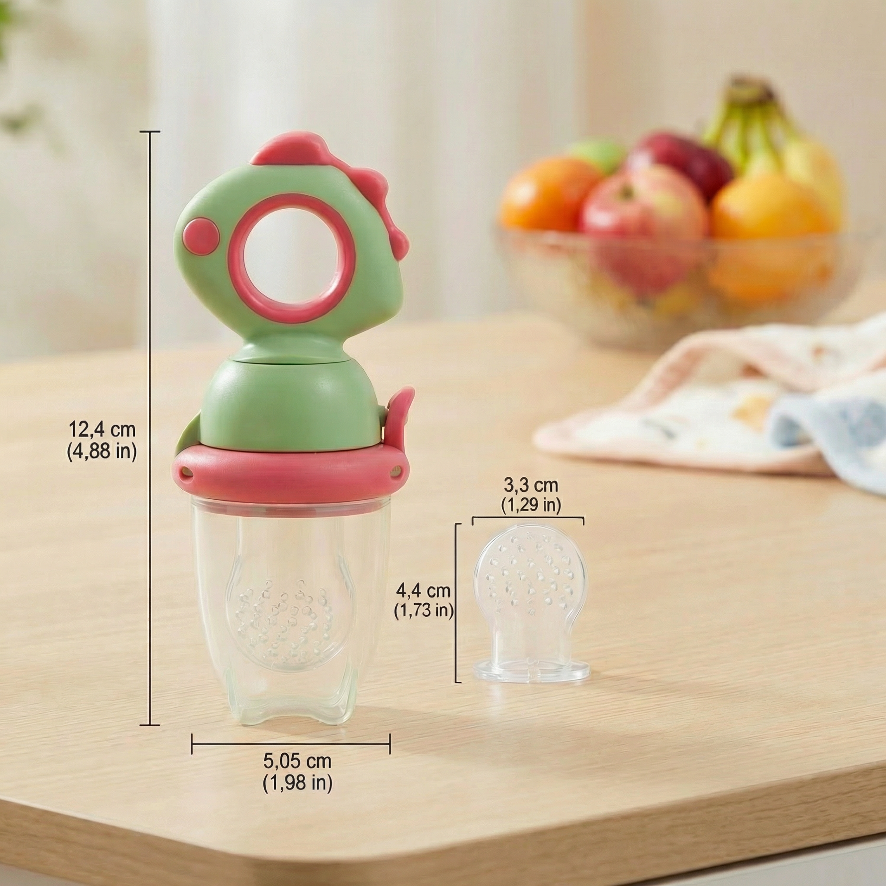 Fruit Nibbler for Babies – Silicone Teether with Squeeze Function