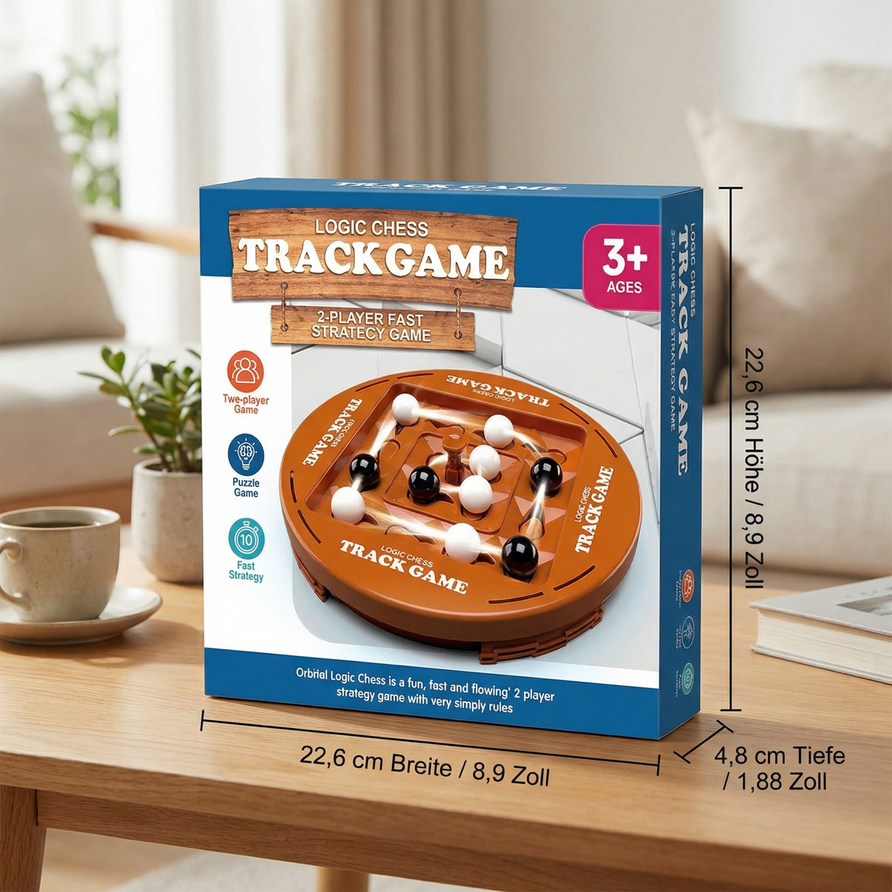 Logic game for kids and family - Rotatable Chess and Connect 4