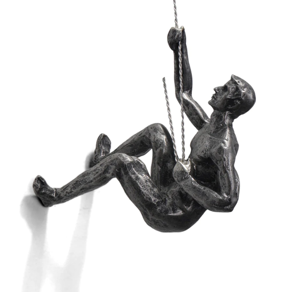 Climbing Figures Wall Decoration – Inspiring Wall Art Made of Resin and Iron