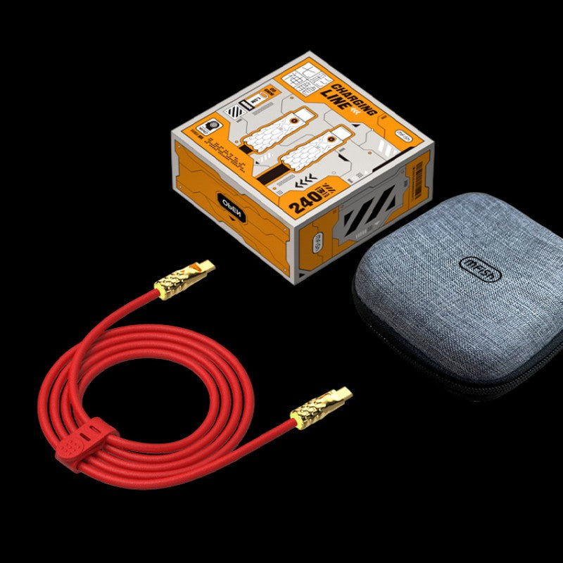 Silicone Fast Charging Data Cable with RGB Lighting