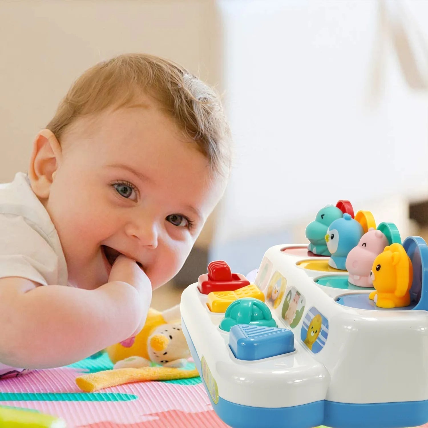 Knopfspielzeug für Babys - Drücken und Drehen für Spaß