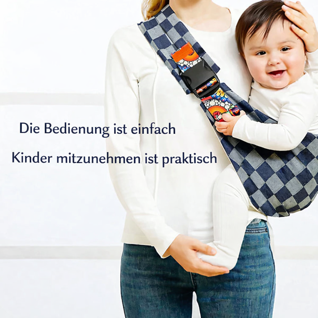 Comfortable baby carrier with adjustable shoulder strap