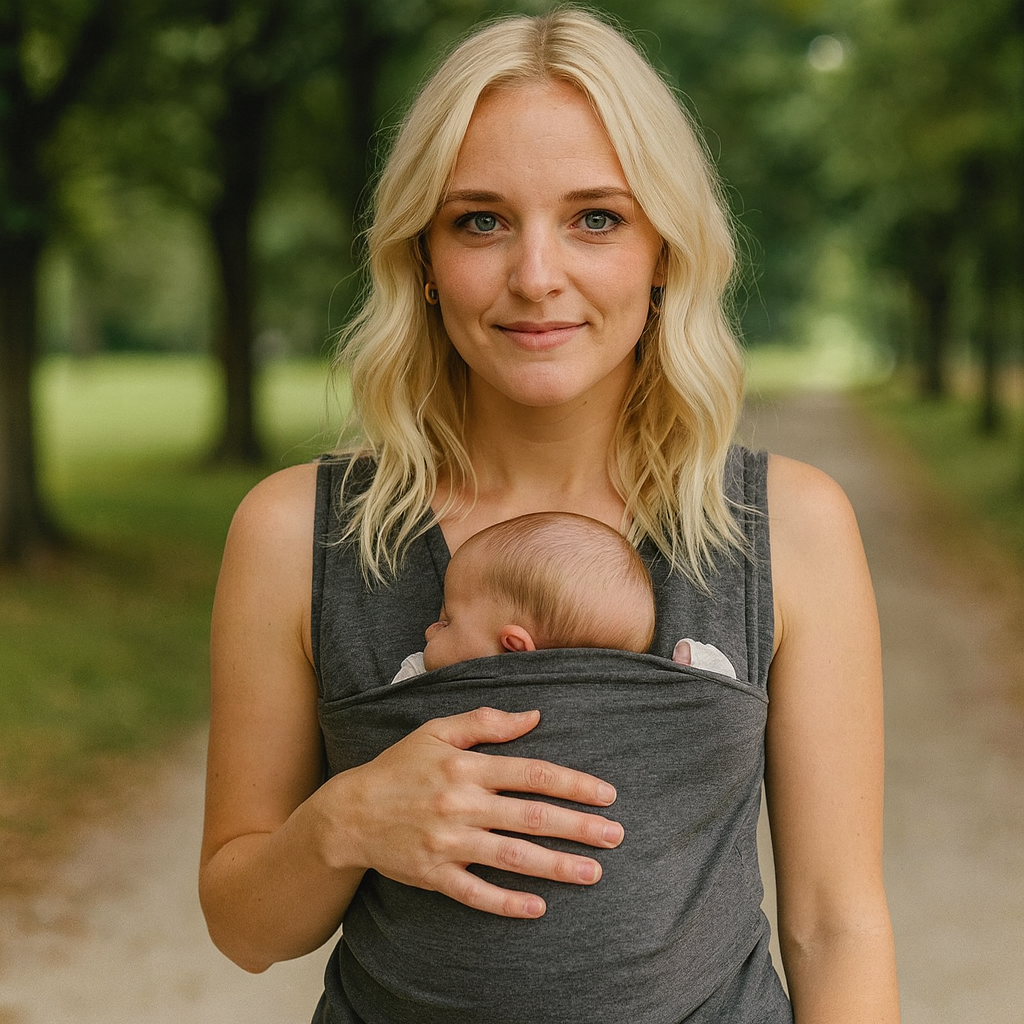 Tragendes Elternshirt für Neugeborene – Flexibel & Sicher