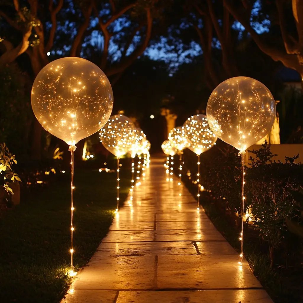 Luftballons mit 10 Stück | Warmweißes Licht für stimmungsvolle Anlässe | Batteriebetrieben