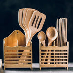 Bamboo Cutlery Holder