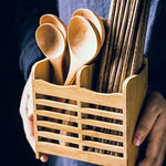 Bamboo Cutlery Holder