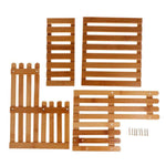 Bamboo Plant Shelf with Flowers