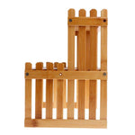 Bamboo Plant Shelf with Flowers
