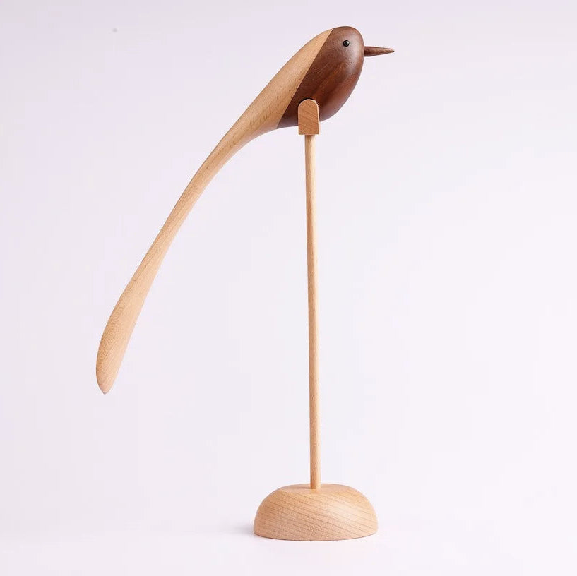 Elegant Wooden Sculptures in Scandinavian Style – Set of 2 for Your Home