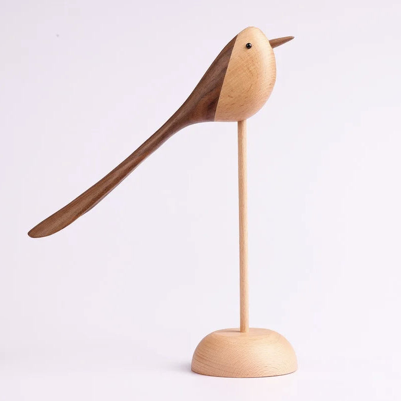 Elegant Wooden Sculptures in Scandinavian Style – Set of 2 for Your Home